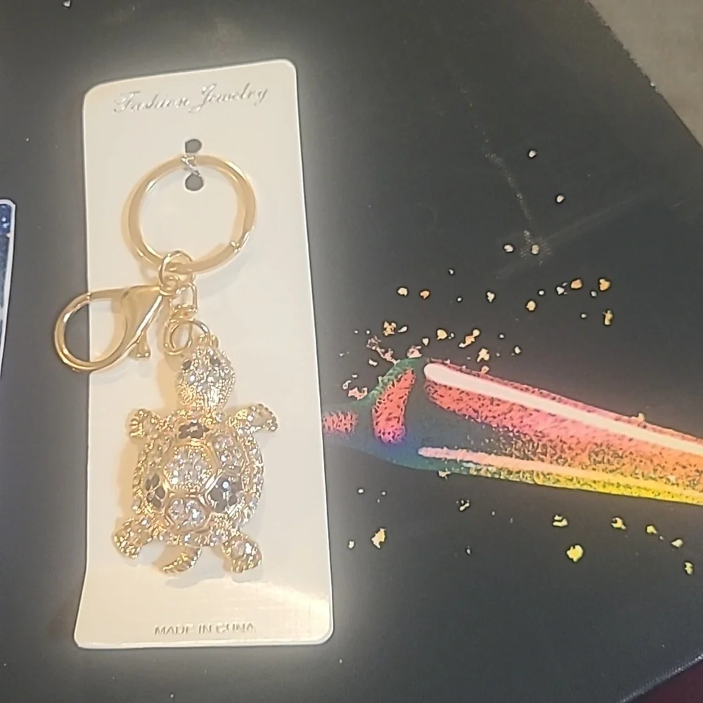 Gold Turtle Keychain